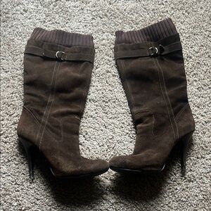 Elegant Brown Suede Women's Boots